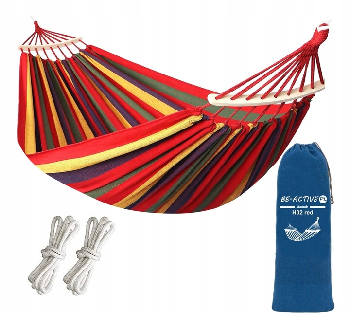 HAMAK ZE STELAŻEM OGRODOWY 2 OSOBOWY HUŚTAWKA XXL WZMOCNIONY PAŁĄK ZESTAW