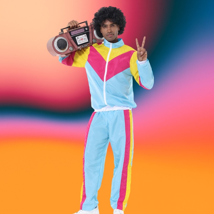 STRÓJ LATA 80 90 DISCO PRZEBRANIE DRES ORTALIONOWY RETRO FITNESS L 176