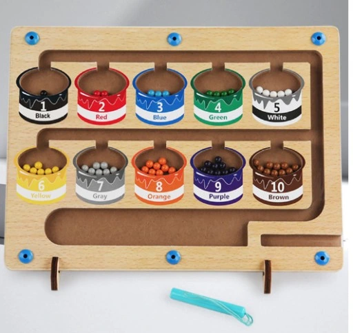 GRA DREWNIANY LABIRYNT NAUKA LICZENIA I KOLORÓW SORTER SUPER PREZENT