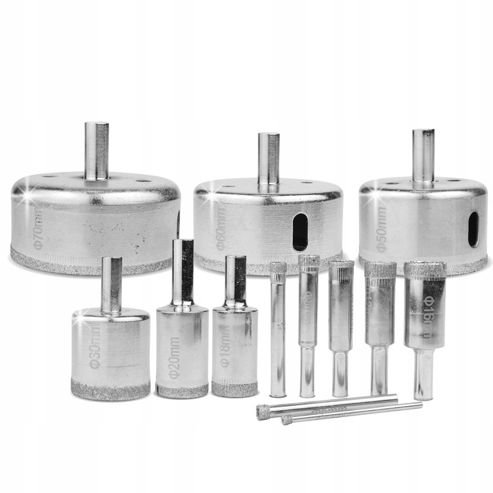 OTWORNICE DIAMENTOWE DO GRESU, PŁYTEK, GLAZURY, SZKŁA, PROFI 14 szt