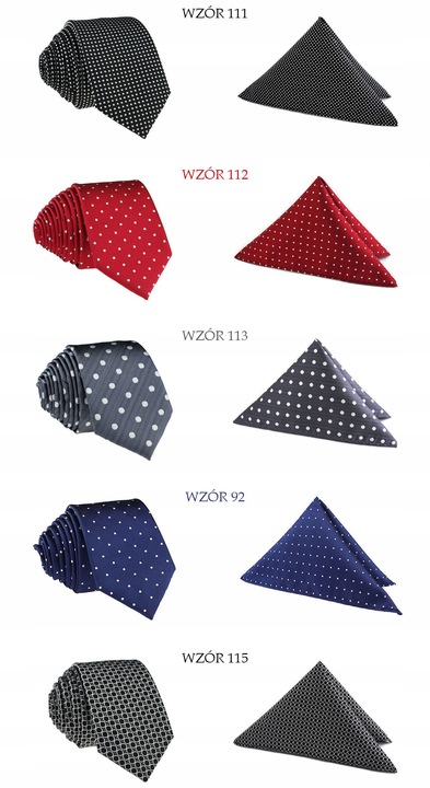 ZESTAW KOMPLET = KRAWAT i POSZETKA ( CHUSTECZKA )