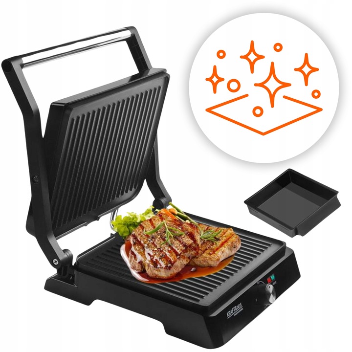 GRILL OPIEKACZ TOSTER ELEKTRYCZNY DO KANAPEK PANINI ROZKŁADANY DUŻY