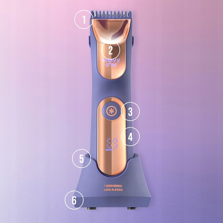 Golarka Damska Shavy Star MASZYNKA depilator trymer do ciała pach