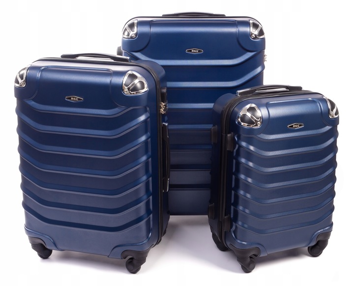 73 ZESTAW WALIZEK PODRÓŻNYCH RGL 3w1 XXL XL L KÓŁKA PODRÓŻNA TORBA ABS