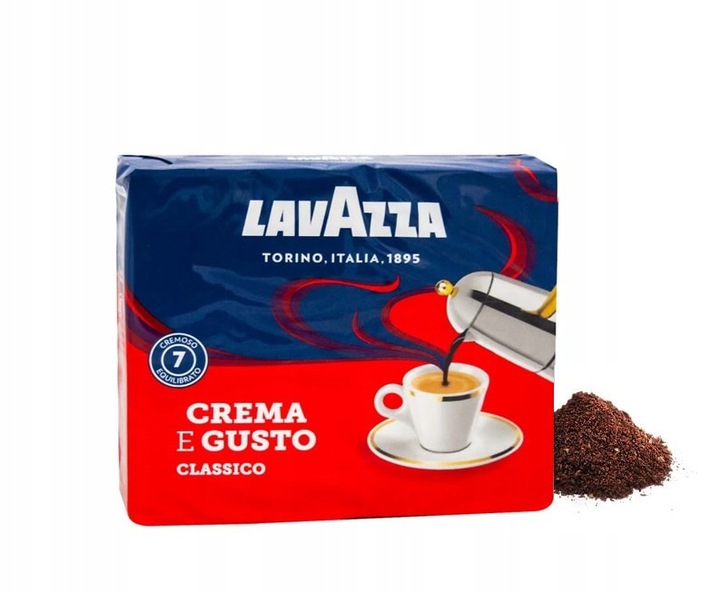 Kawa na włoski rynek mielona Caffe' Crema e Gusto classico 2x250g -