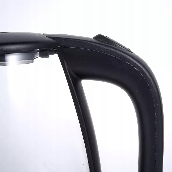 CZAJNIK ELEKTRYCZNY BEZPRZEWODOWY 2,0l 2200W SZKLANY LED CZARNY