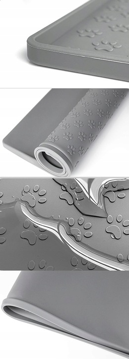 MATA PODKŁADKA POD MISKI DLA PSA KOTA SILIKON 48x30 MIĘKKA WYTRZYMAŁA