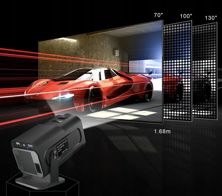 Projektor przenośny HY320 WERSJA DUŻA FULL HD WiFi ANDROID 11 + SMART TV