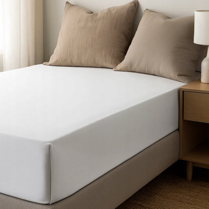 PRZEŚCIERADŁO BAWEŁNIANE 160x200 BIAŁE TRADYCYJNE 100% BAWEŁNA BEZ GUMKI