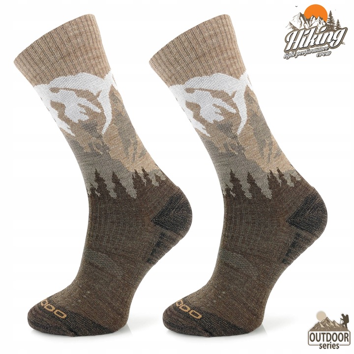Przejściowe termiczne skarpety trekkingowe 38% merynosa jesień-zima Comodo
