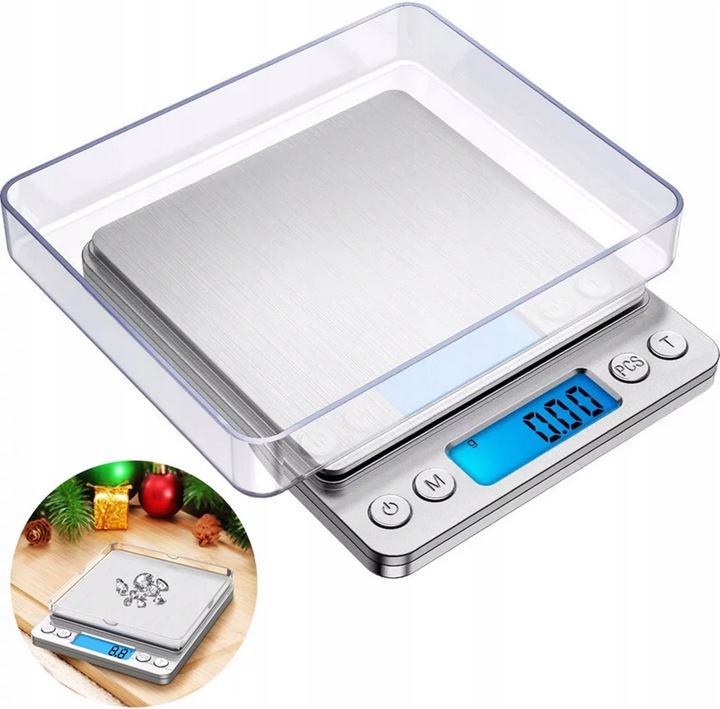 WAGA JUBILERSKA CYFROWA PRECYZYJNA KUCHENNA NA PRZYPRAWY LCD 500 GRAM -0,01