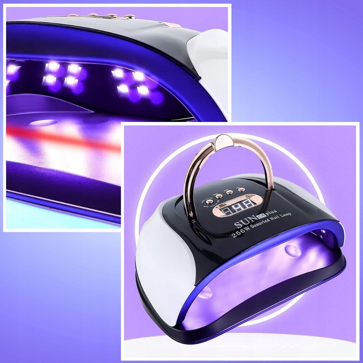 LAMPA DO PAZNOKCI UV LED 256W DO HYBRYD ŻELI MOCNA HYBRYDY SUN C4 PLUS
