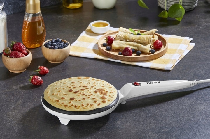 NALEŚNIKARKA ELEKTRYCZNA FLORIA BIAŁA 20CM 700W