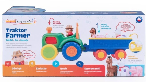 Dumel Traktor Farmer Interaktywny mówi PL świeci