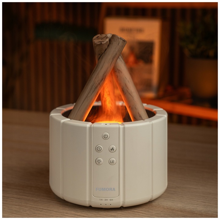 NAWILŻACZ POWIETRZA DYFUZOR LAMPKA NOCNA EFEKT PŁOMIENIA KOMINEK