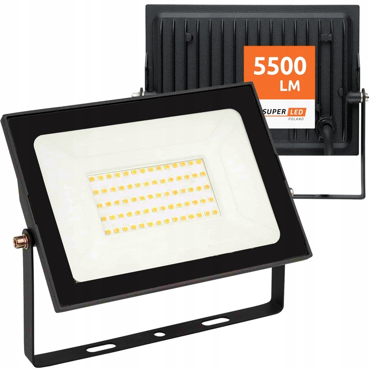 ZESTAW Statyw 1,6 m + Naświetlacz Halogen Budowlany 2x 50W LED 11000lm