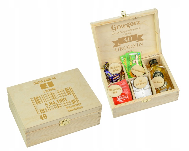 PUDEŁKO NIEZBĘDNIK PREZENT NA 18 30 40 50 URODZINY