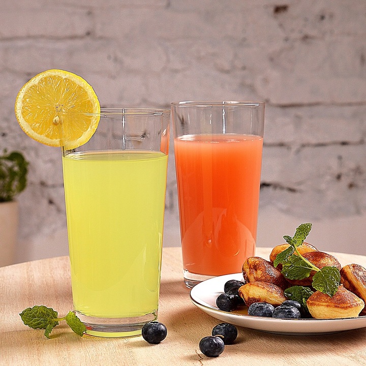 Wysokie szklanki Pure KROSNO 6szt 350ml do napojów wody soku drinków