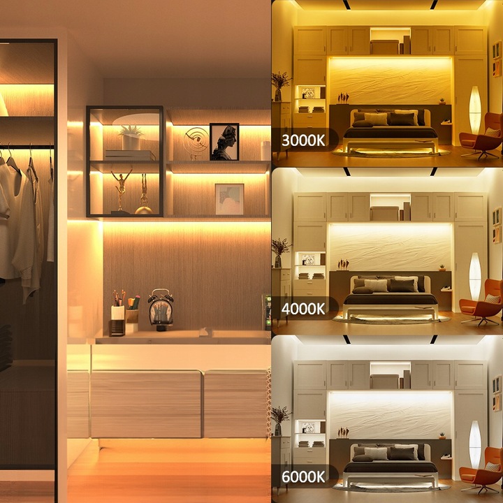 Taśma LED Neon COB 24V 10m 480 diod 3000K BIAŁA CIEPŁA HOMOGENICZNA