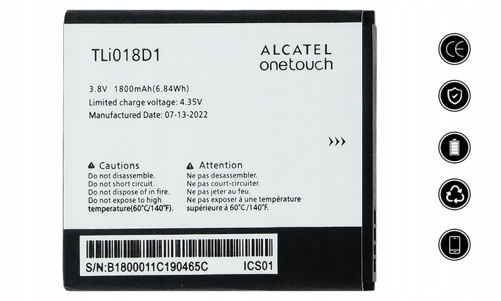 Bateria Alcatel Airbox 2 TLI018D1