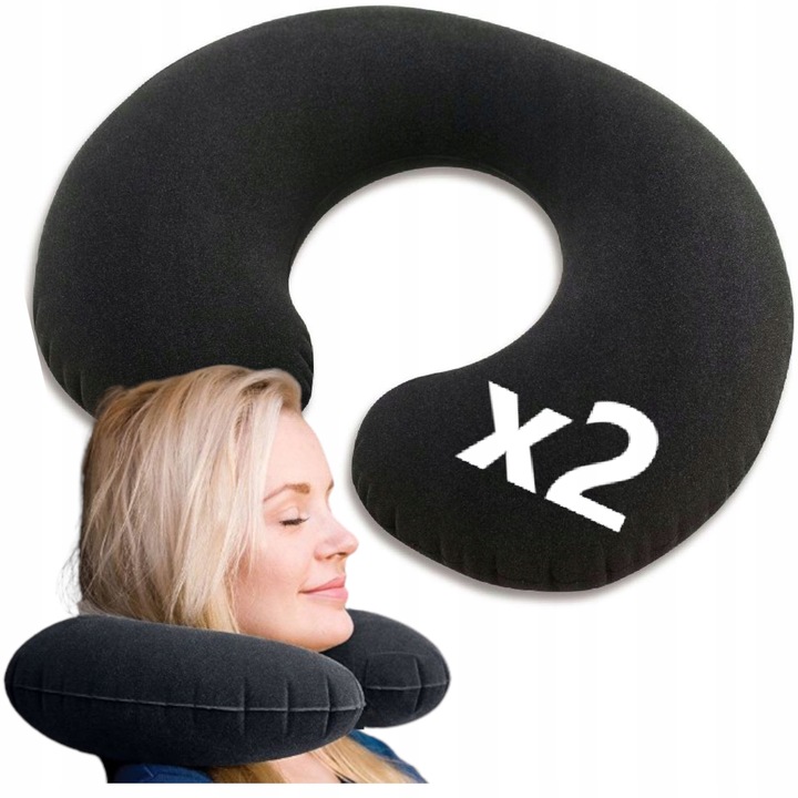 2x ZAGŁÓWEK PODUSZKA NA SZYJĘ DO SAMOCHODU SAMOLOTU ROGAL PODRÓŻNA
