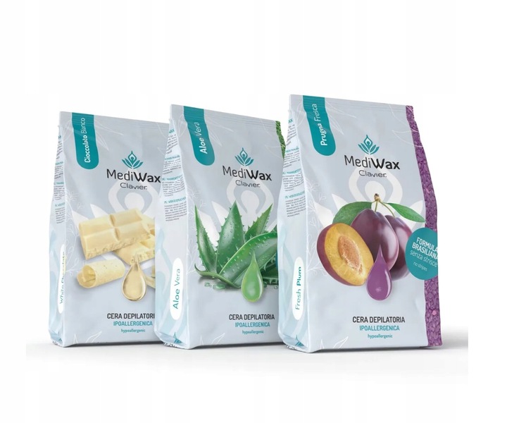 Wosk Twardy Dropsy Do Depilacji MediWax Clavier White Chocolate - 1000