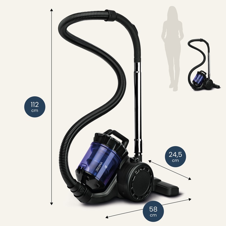 ODKURZACZ CYKLONOWY 4000W BEZ WORKÓW TURBO MOC SYSTEM SSANIA 2,5L ZEEGMA