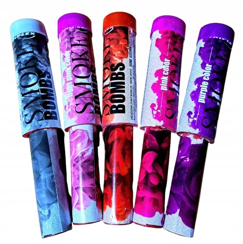 Mega GĘSTY Mix Kolorów Dym do Zdjęć na Pokaz Świeca Dymna z Rączką 5