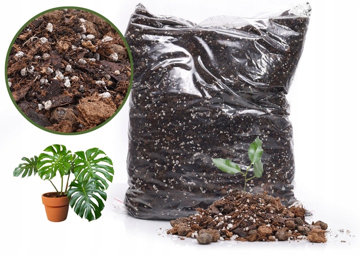 10L BIO Podłoże Ziemia do Kwiatów Monstera Bigos
