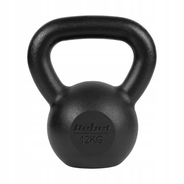 Kettlebell żeliwny 12kg kettle hantel obciążenie odważnik do ćwiczeń Rebel