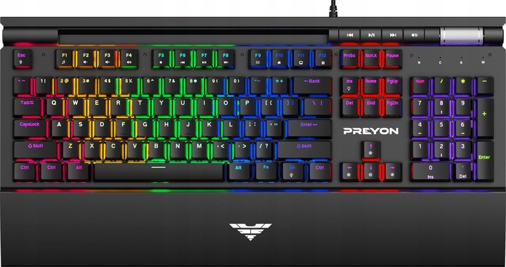 Klawiatura Gamingowa PREYON Long Scratch Outemu Brown Mechaniczna RGB