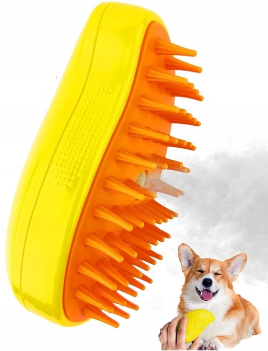 Szczotka Parowa z Masażem dla Kotów Pielęgnacja futra kota psów zwierząt