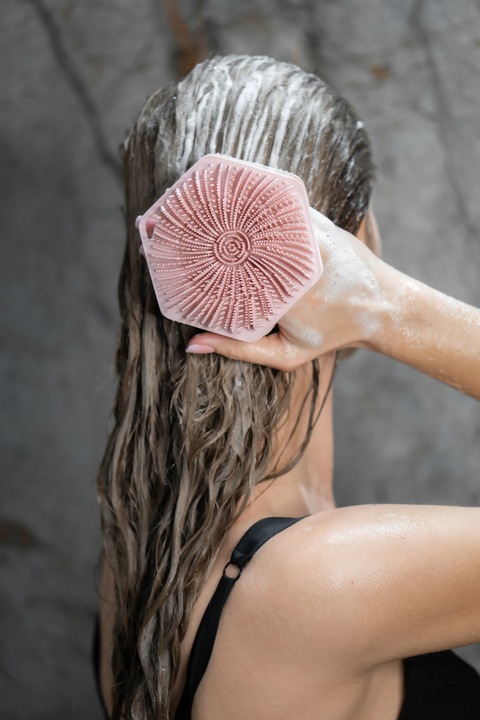 3w1 Silikonowa Myjka i Masażer do Ciała, Skóry głowy i pleców BUBBLE BURST