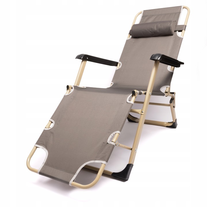Leżak Ogrodowy Rozkładany Zero Gravity Krzesło Turystyczne Miękka