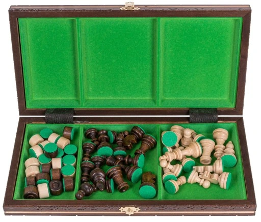 GRA 2w1 SZACHY - WARCABY M - DREWNIANE 35 x 35 cm