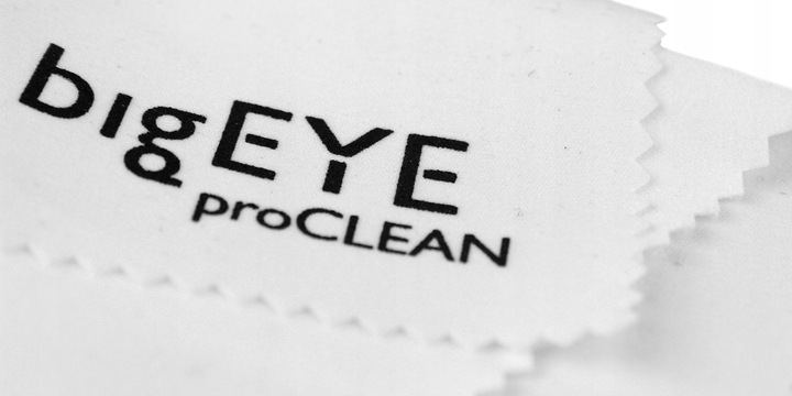 bigEYE proCLEAN ŚCIERECZKI DO OKULARÓW EKRANÓW Z MIKROFIBRY 12 SZTUK