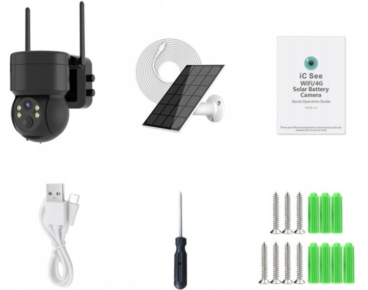 SOLARNA KAMERA IP OBROTOWA ZEWNĘTRZNA WIFI 4MP
