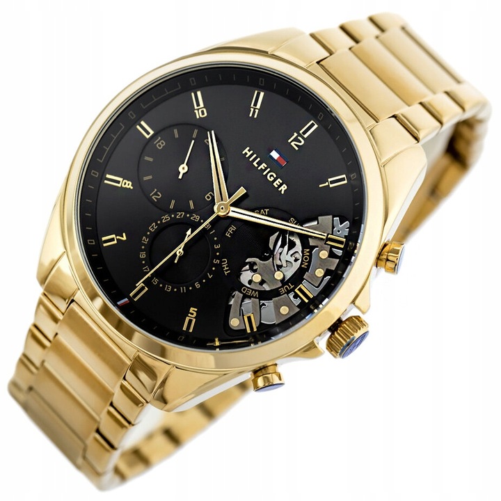 ZŁOTY ZEGAREK MĘSKI TOMMY HILFIGER 1710448 BAKER + PUDEŁKO NA PREZENT