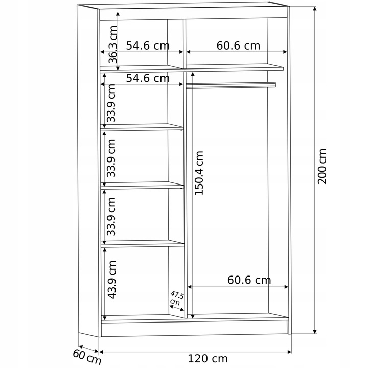 Szafa przesuwna Vega IV 120 cm
