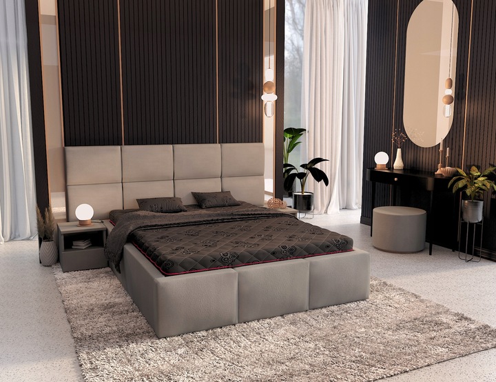 Materac DARK pocket stref MASUJĄCY kokos pianka profilowana 200x200 24cm