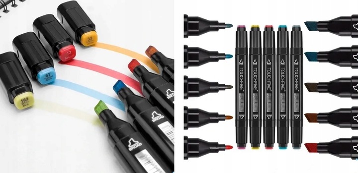 Dwustronne MARKERY PISAKI alkoholowe 80pcs (C024)