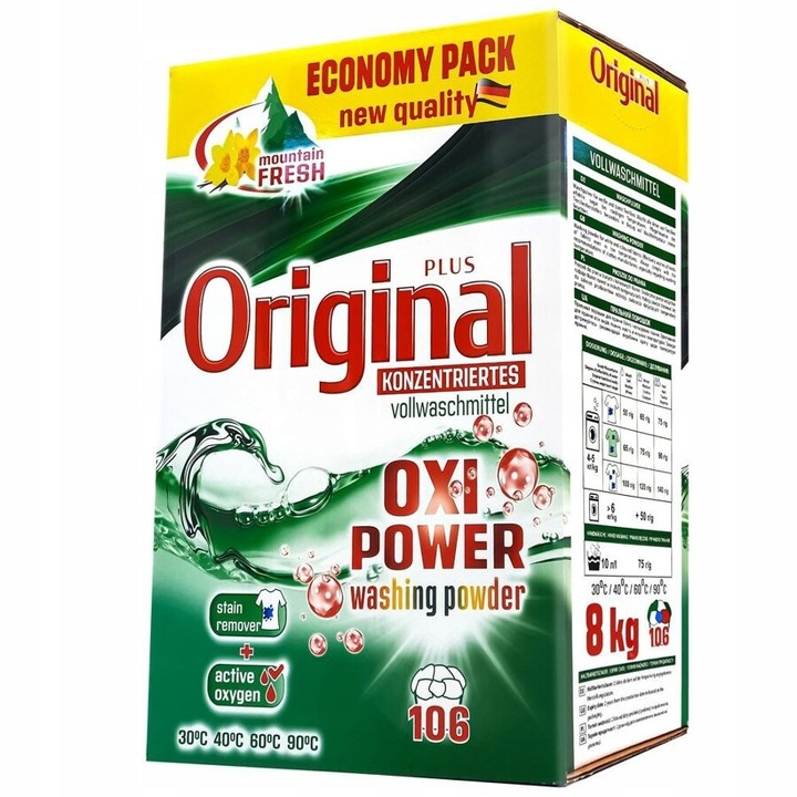 Original 8KG UNIWERSALNY PROSZEK DO PRANIA KOLORU BIAŁEGO tkanin białych