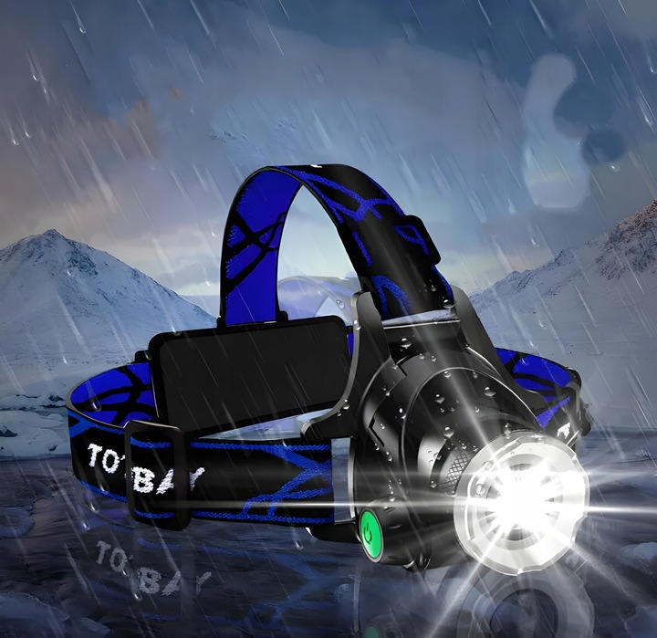 LATARKA CZOŁOWA LED ZOOM XML-T6 CREE LAMPKA CZOŁÓWKA ŁADOWARKA + AKUMULATOR