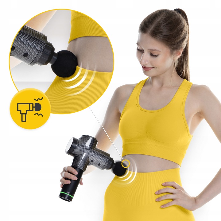 PISTOLET DO MASAŻU WYMIENNE KOŃCÓWKI RELAKS MASSAGE GUN ULTRA COOL EDITION