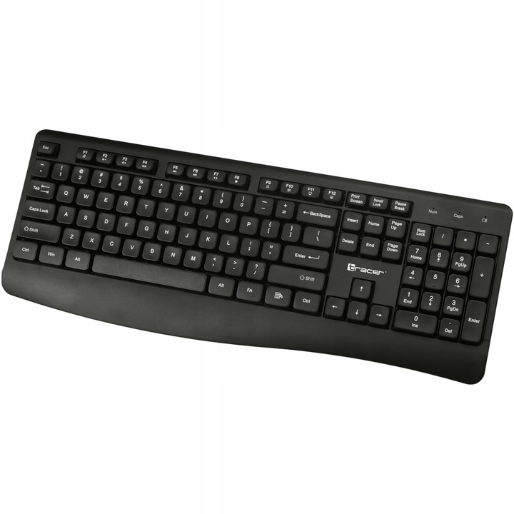 KLAWIATURA I MYSZ BEZPRZEWODOWA ZESTAW CZARNY USB 1600 DPI REGULOWANE NÓŻKI