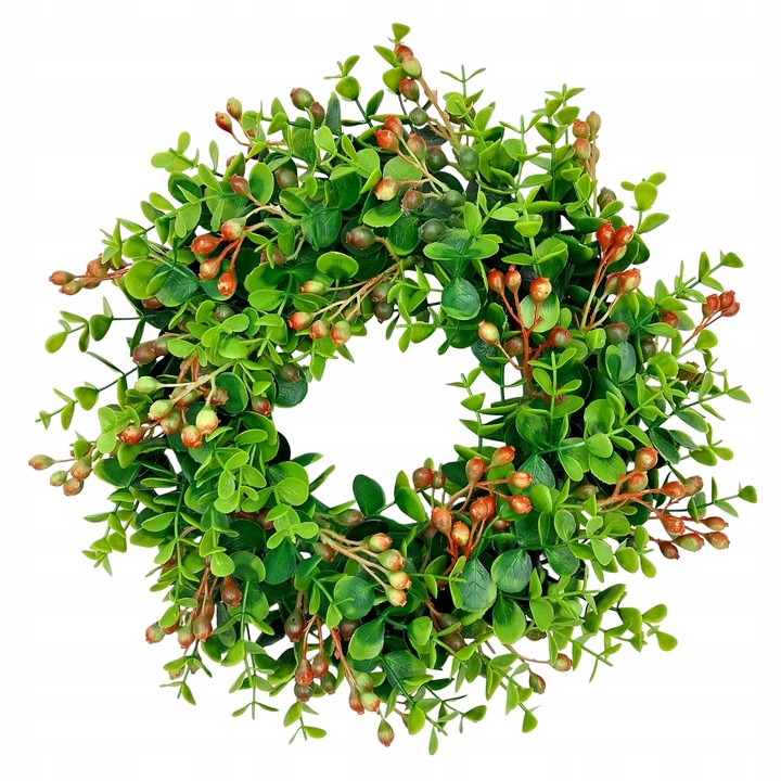 WIANEK NA DRZWI JESIENNY BUKSZPANOWY STROIK WIENIEC NA GRÓB CMENTARZ