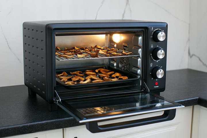 Mini piekarnik 25L - suszarka do grzybów - termoobieg rożno światło