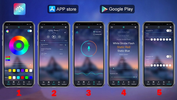 Światłowód do Samochodu Oświetlenie Ambient LED RGB 7m APKA+PILOT ZESTAW XL