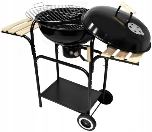 Grill WĘGLOWY na brykiet Ogrodowy zamykany POKRYWA POPIELNIK Gruba