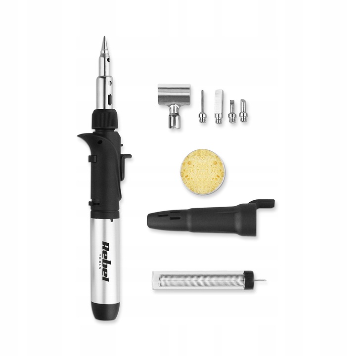 Lutownica gazowa zestaw (FK-062) 200°C - 500°C Rebel, opalarka palnik